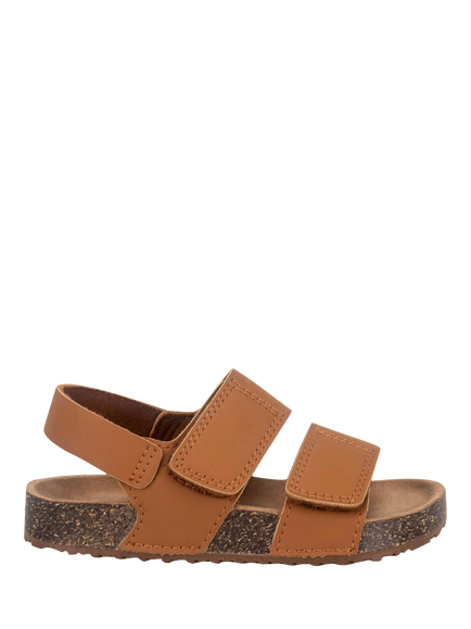 totes Kids' Double Strap Open Toe Sandals, Tan, Tan