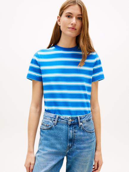Tommy Hilfiger Stripe Logo T-Shirt, Blue, Blue