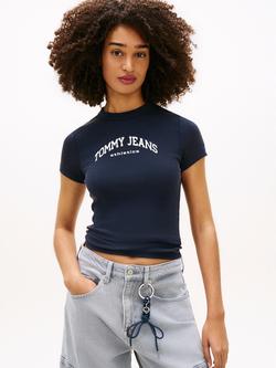 Tommy Hilfiger Tommy Jeans Slim Fit T-Shirt, Dark Blue