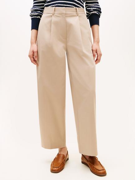 Tommy Hilfiger Barrel Leg Trousers, Beige