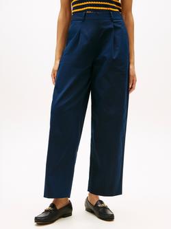 Tommy Hilfiger Barrel Leg Trousers, Navy
