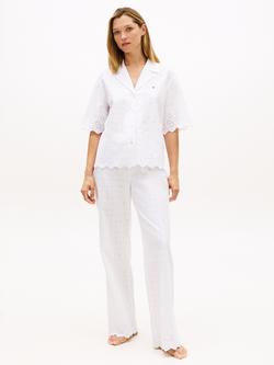 Tommy Hilfiger Broderie Anglaise Pyjama Bottoms, White - view 2, White