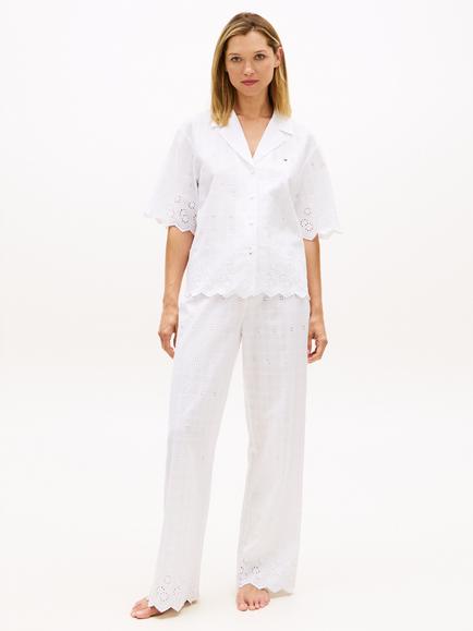 Tommy Hilfiger Broderie Anglaise Pyjama Top, White - view 2, White