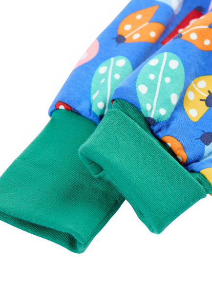 Frugi Baby Parsnip Ladybird Print Trousers, Multi - view 2, Multi