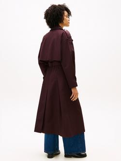 Tommy Hilfiger Oversized Trench Coat, Dark Purple - view 2, Dark Purple