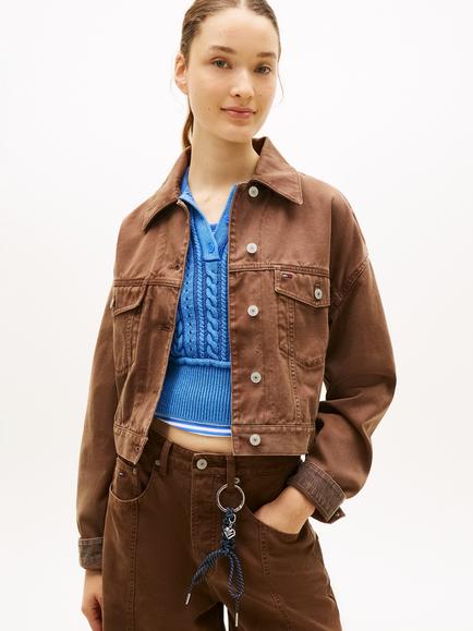 Tommy Hilfiger Garment Dyed Cotton Canvas Jacket, Brown, Brown