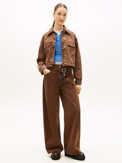 Tommy Hilfiger Garment Dyed Cotton Canvas Jacket, Brown - view 2, Brown