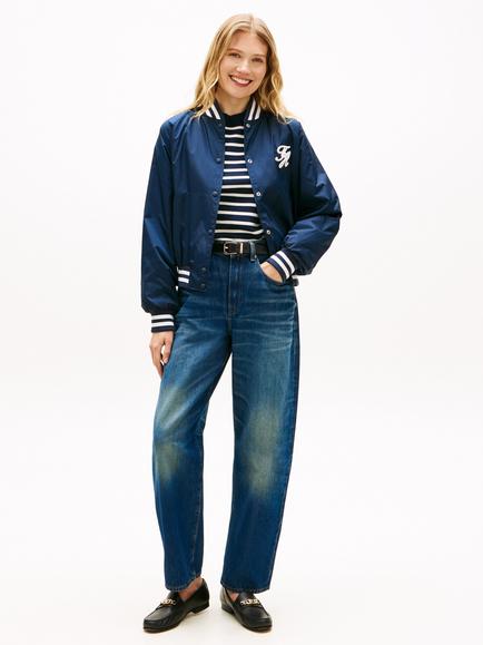 Tommy Hilfiger Water Repellent Varsity Bomber Jacket, Dark Blue - view 2, Dark Blue