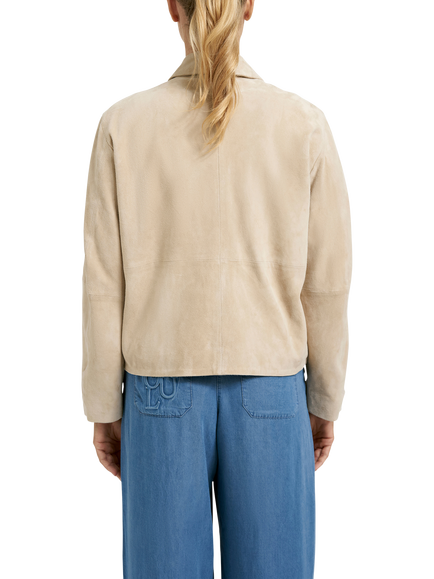 Smith & Soul Boxy Pure Suede Jacket, Sand - view 2, Sand