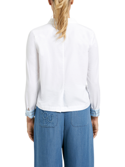 Smith & Soul Drawstring Hem Long Sleeve Shirt, White - view 2, White