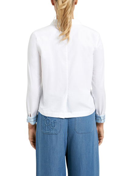Smith & Soul Drawstring Hem Long Sleeve Shirt, White - view 2, White