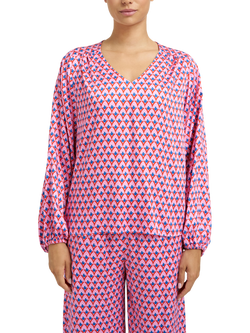 Smith & Soul Geometric V-Neck Top, Multi, Multi