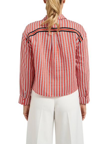 Smith & Soul Stripe Pocket Long Sleeve Shirt, Mandarin/Multi - view 2, Mandarin/Multi
