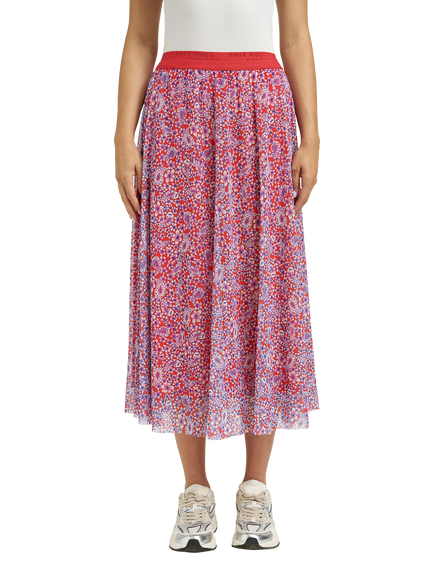 Smith & Soul Floral Mesh Midi Skirt, Multi, Multi