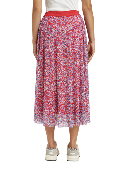 Smith & Soul Floral Mesh Midi Skirt, Multi - view 2, Multi