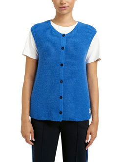 Smith & Soul Button Down Knit Tank Top, Royal - view 2, Royal