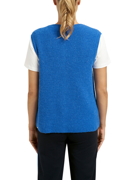 Smith & Soul Button Down Knit Tank Top, Royal - view 2, Royal