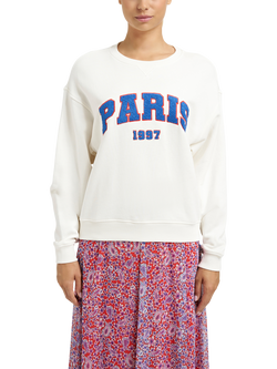 Smith & Soul Paris Slogan Sweatshirt, Off White/Multi, Off White/Multi