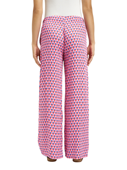Smith & Soul Geometric Wide Leg Trousers, Sugar Pink/Multi - view 2, Sugar Pink/Multi