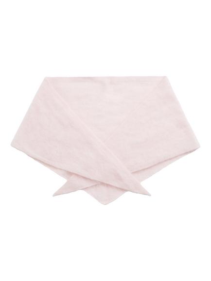 Chinti & Parker Pure Brushed Cashmere Bandana, Peachy Pink