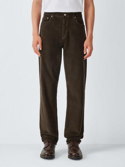 John Lewis Cotton Rich Corduroy Trousers, Dark Brown Delicioso