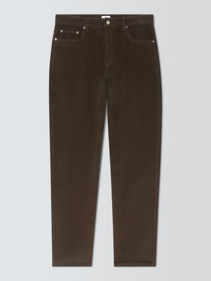 John Lewis Cotton Rich Corduroy Trousers, Dark Brown Delicioso