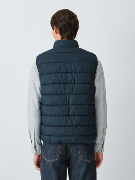 John Lewis Padded Gilet, Navy - view 2, Navy
