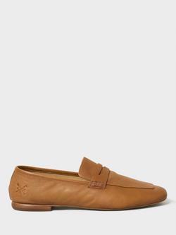 Crew Clothing Leather Sacchetto Loafers, Tan, Tan
