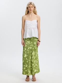 Selected Giona Floral Maxi Skirt containing LENZING™ ECOVERO™ Viscose, Lint - view 2, Lint
