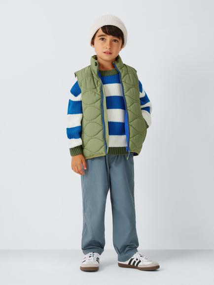 John Lewis Kids' Block Stripe Jumper, Multi - view 2, Multi