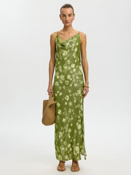 Selected Giona Sleeveless Floral Maxi Dress containing LENZING™ ECOVERO™ Viscose, Nature, Nature