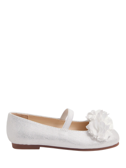 Angels by Accessorize Kids' Multi Flower Ballet Flats, Ivory, Ivory