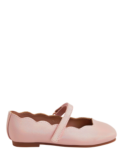 Angels by Accessorize Kids' Scalloped Ballet Flats, Pink, Pink