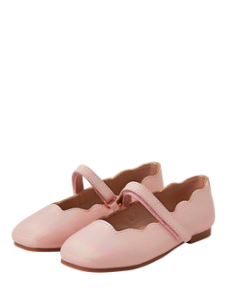 Angels by Accessorize Kids' Scalloped Ballet Flats, Pink - view 2, Pink