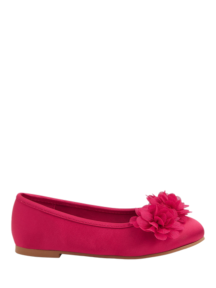 Angels by Accessorize Kids' Multi Flower Ballet Flats, Red, Red