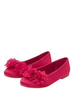 Angels by Accessorize Kids' Multi Flower Ballet Flats, Red - view 2, Red