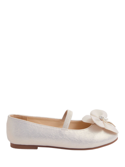 Angels by Accessorize Kids' Pearl Flower Ballet Flats, Gold, Gold