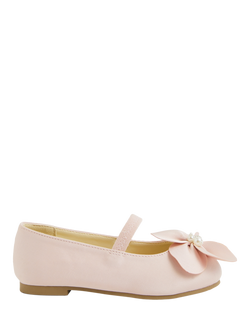 Angels by Accessorize Kids' Appliqué Flower Ballerina Pumps, Pink, Pink