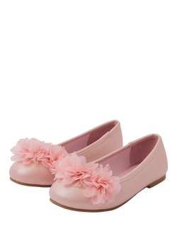 Angels by Accessorize Kids' Multi Flower Ballet Flats, Pink - view 2, Pink