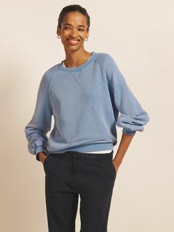 NRBY Sandi Garment Dyed Sweatshirt, Azure Blue