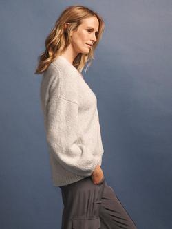 NRBY Michaela Shell Button Cardigan - view 2, Heathered Silver