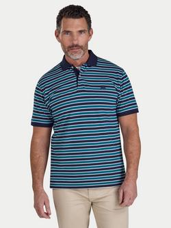 Raging Bull Triple Stripe Polo Shirt, Navy/Multi, Navy/Multi