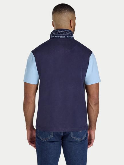 Raging Bull Cotton Cut & Sew Rugby Shirt, Navy/Multi - view 2, Navy/Multi