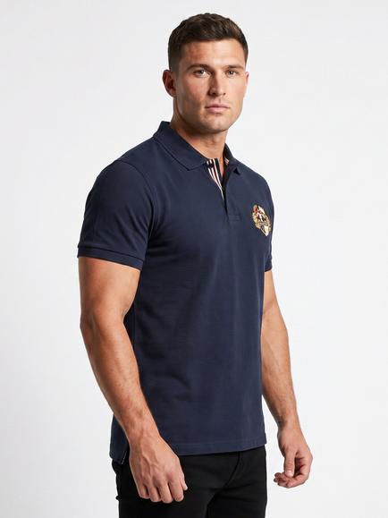Raging Bull Classic Rugby Cotton Polo Shirt, Navy, Navy