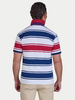 Raging Bull Wide Stripe Polo Shirt, Navy/Multi - view 2, Navy/Multi