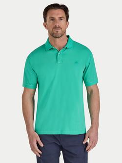 Raging Bull Garment Dyed Cotton Regular Fit Short Sleeve Polo Shirt, Green