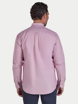 Raging Bull Cotton Regular Fit Oxford Shirt, Deep Red - view 2, Deep Red