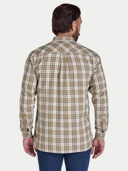 Raging Bull Cotton Regular Fit Suffolk Check Twill Shirt, Tan/Multi - view 2, Tan/Multi