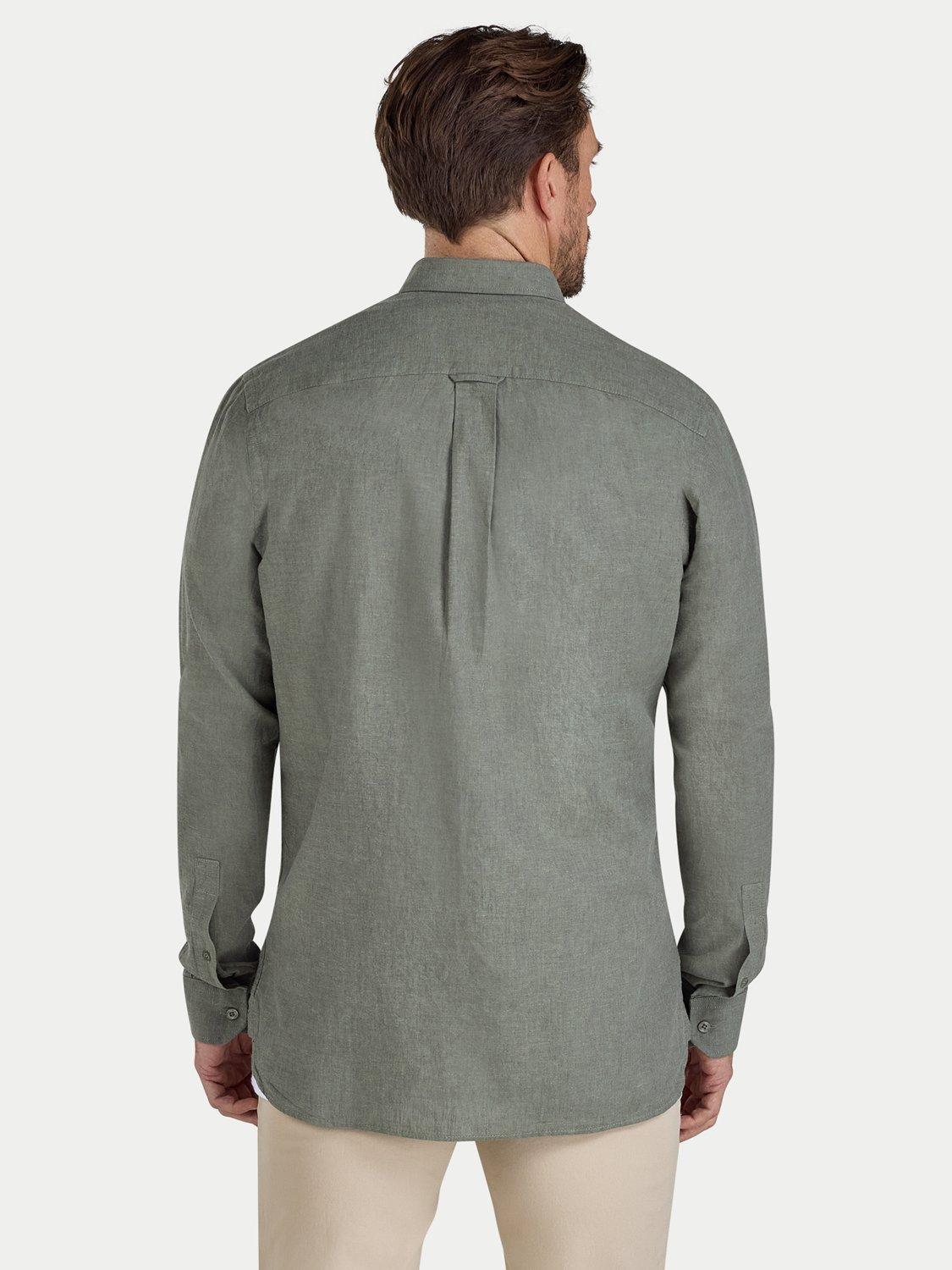Product image 2 of 4, which shows Raging Bull Linen Blend Regular Fit Shirt, Olive, S