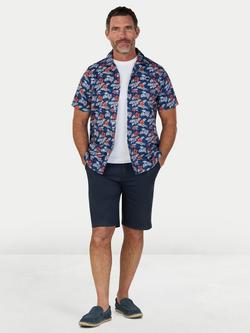 Raging Bull Cotton Regular Fit Hawaii Floral Poplin Shirt, Navy/Multi - view 2, Navy/Multi